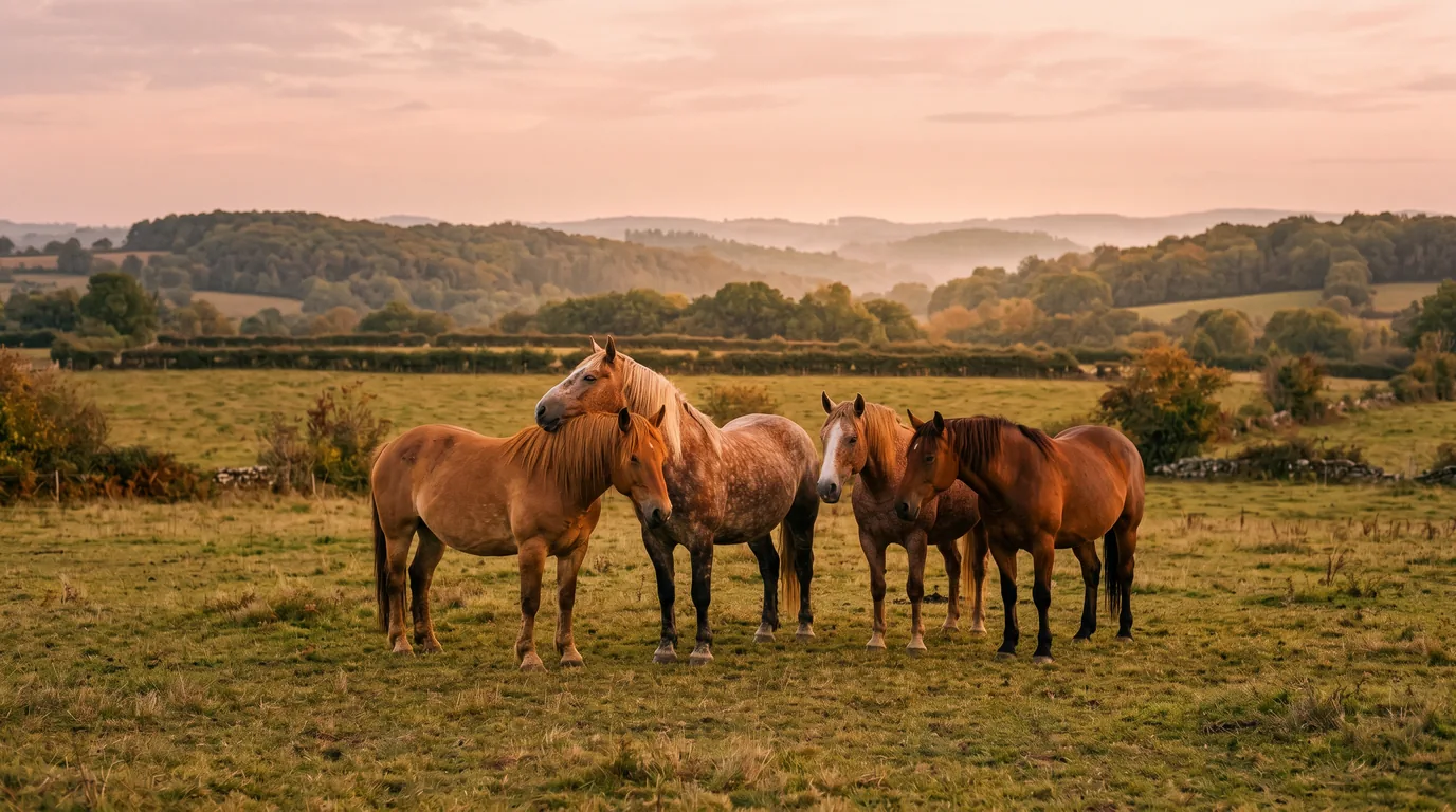 Les chevaux du Les Crins d'Ayla en liberté, Corrèze